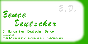 bence deutscher business card